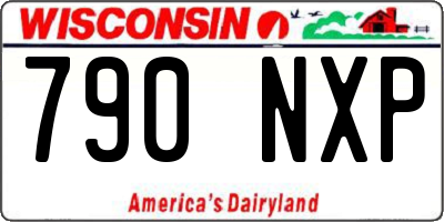 WI license plate 790NXP