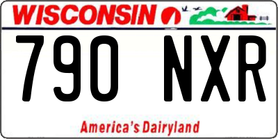 WI license plate 790NXR