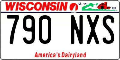 WI license plate 790NXS