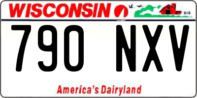 WI license plate 790NXV