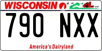 WI license plate 790NXX