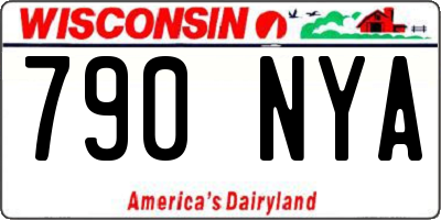 WI license plate 790NYA