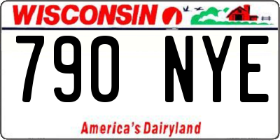 WI license plate 790NYE