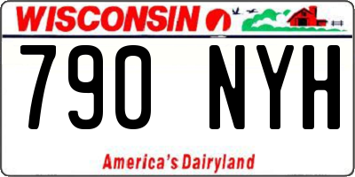 WI license plate 790NYH