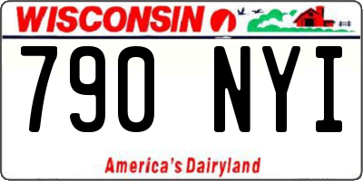 WI license plate 790NYI