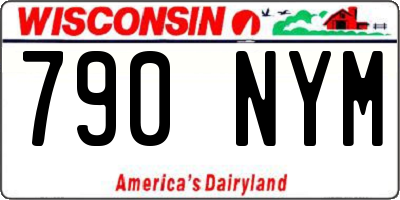 WI license plate 790NYM
