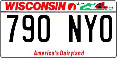 WI license plate 790NYO