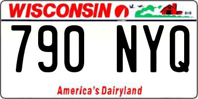 WI license plate 790NYQ