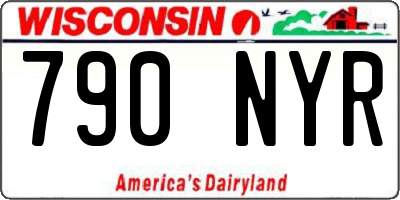 WI license plate 790NYR
