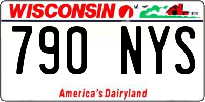 WI license plate 790NYS