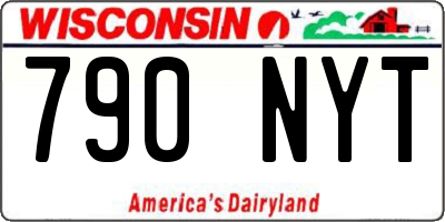 WI license plate 790NYT