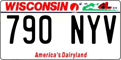 WI license plate 790NYV