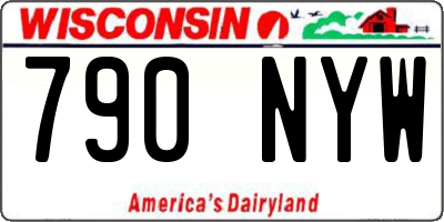 WI license plate 790NYW