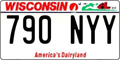 WI license plate 790NYY