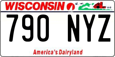 WI license plate 790NYZ