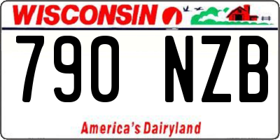 WI license plate 790NZB