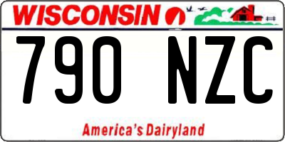 WI license plate 790NZC