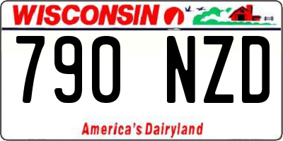 WI license plate 790NZD