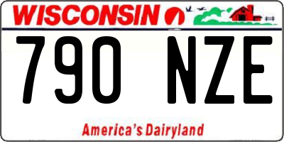 WI license plate 790NZE
