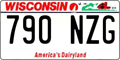 WI license plate 790NZG