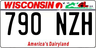 WI license plate 790NZH