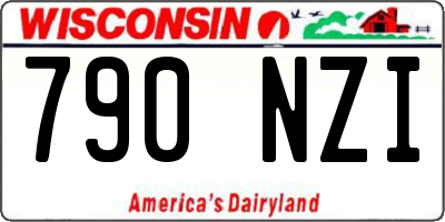 WI license plate 790NZI