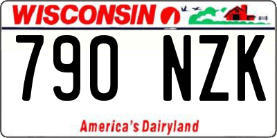 WI license plate 790NZK