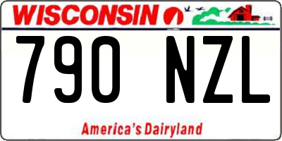 WI license plate 790NZL