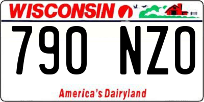 WI license plate 790NZO