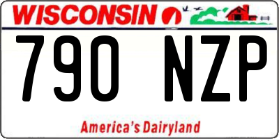 WI license plate 790NZP