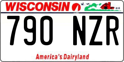 WI license plate 790NZR