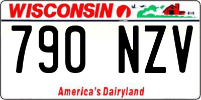 WI license plate 790NZV