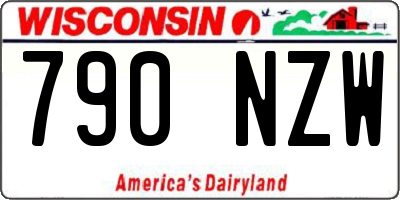 WI license plate 790NZW
