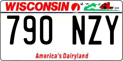 WI license plate 790NZY