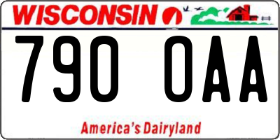 WI license plate 790OAA