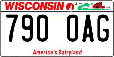 WI license plate 790OAG