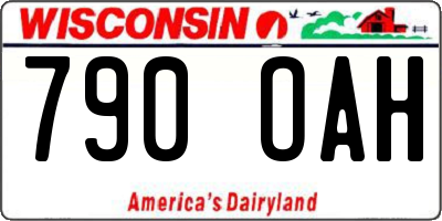 WI license plate 790OAH