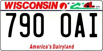 WI license plate 790OAI