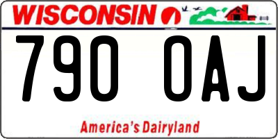 WI license plate 790OAJ
