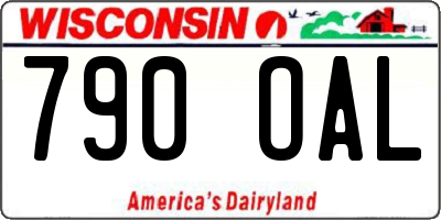 WI license plate 790OAL