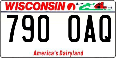 WI license plate 790OAQ