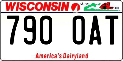 WI license plate 790OAT