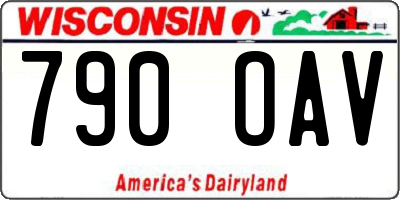 WI license plate 790OAV