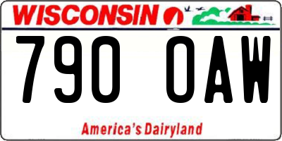 WI license plate 790OAW