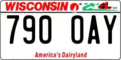 WI license plate 790OAY