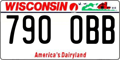 WI license plate 790OBB