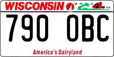 WI license plate 790OBC