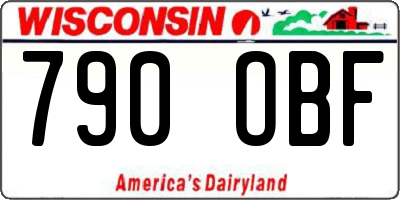 WI license plate 790OBF