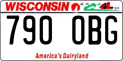 WI license plate 790OBG