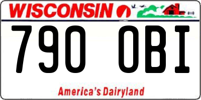 WI license plate 790OBI